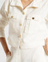 JACQUARD CROPPED SHIRT WITH FLAP POCKETS